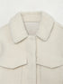 Thalia Cream Pocket Shearling Cropped Jacket