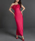 Serenya Ostrich Fur Bandeau Dress