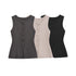 Alodia Soft Knit Button Vest Top
