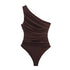 Nyssa Double Layered One Shoulder Ruched Body Suit