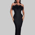 Serenya Ostrich Fur Bandeau Dress