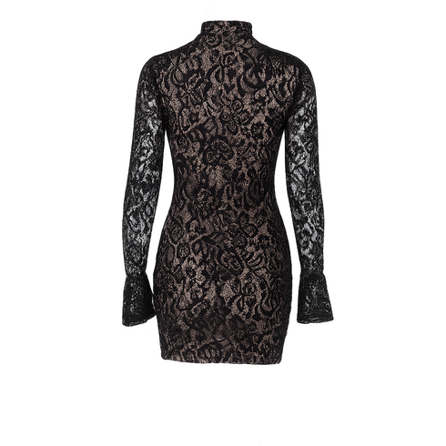 Astoria Long Bell Cuff Sleeve Lace Mini Dress