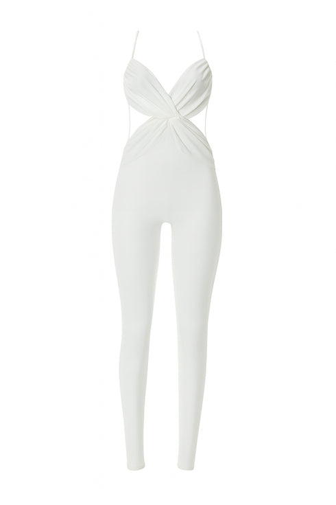 White jumpsuit on a white background