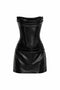 Avenn Faux Leather Corset Mini Dress