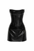 Avenn Faux Leather Corset Mini Dress