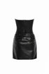Avenn Faux Leather Corset Mini Dress