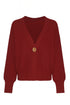 Noelle Luxe V-neck Knitted Button Cardigan