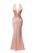 Pink evening gown on a white background