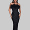 Serenya Ostrich Fur Bandeau Dress
