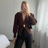 Noelle Luxe V-neck Knitted Button Cardigan