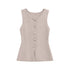 Alodia Soft Knit Button Vest Top