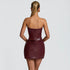 Avenn Faux Leather Corset Mini Dress