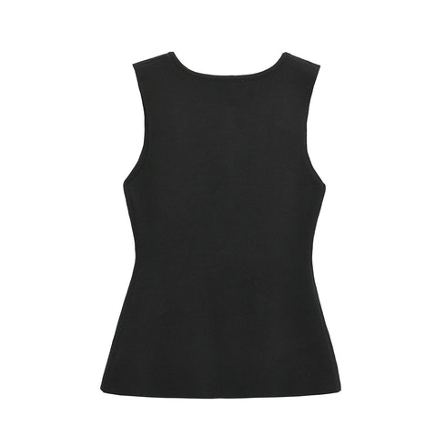 Alodia Soft Knit Button Vest Top
