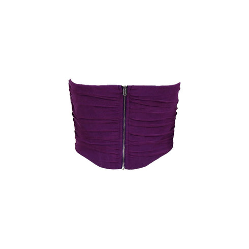 Stella Asymetrical Ruched Chiffon Corset Top