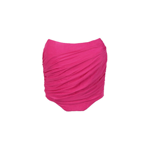 Stella Asymetrical Ruched Chiffon Corset Top