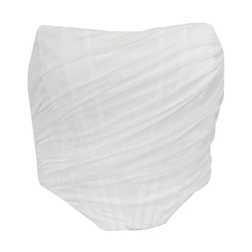 Stella Asymetrical Ruched Chiffon Corset Top