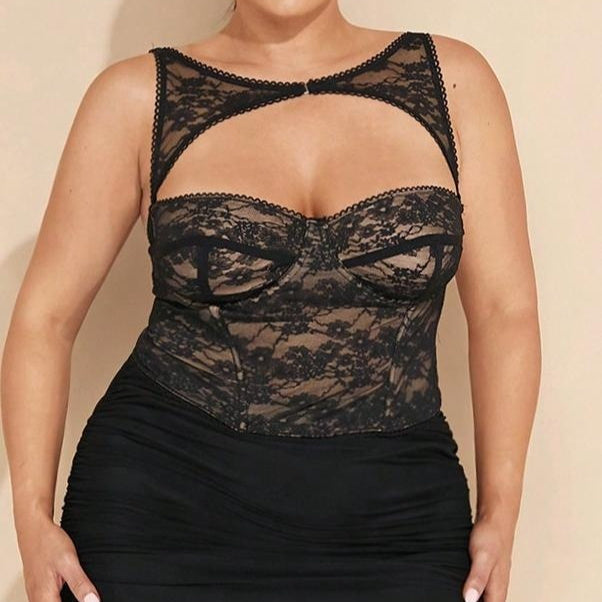 Evelina Lace Cutout Corset