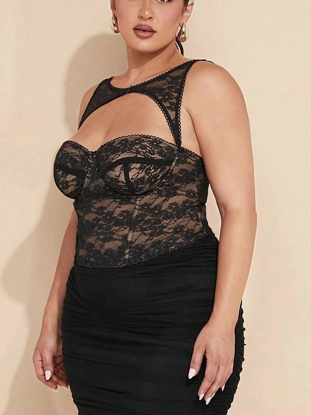 Evelina Lace Cutout Corset