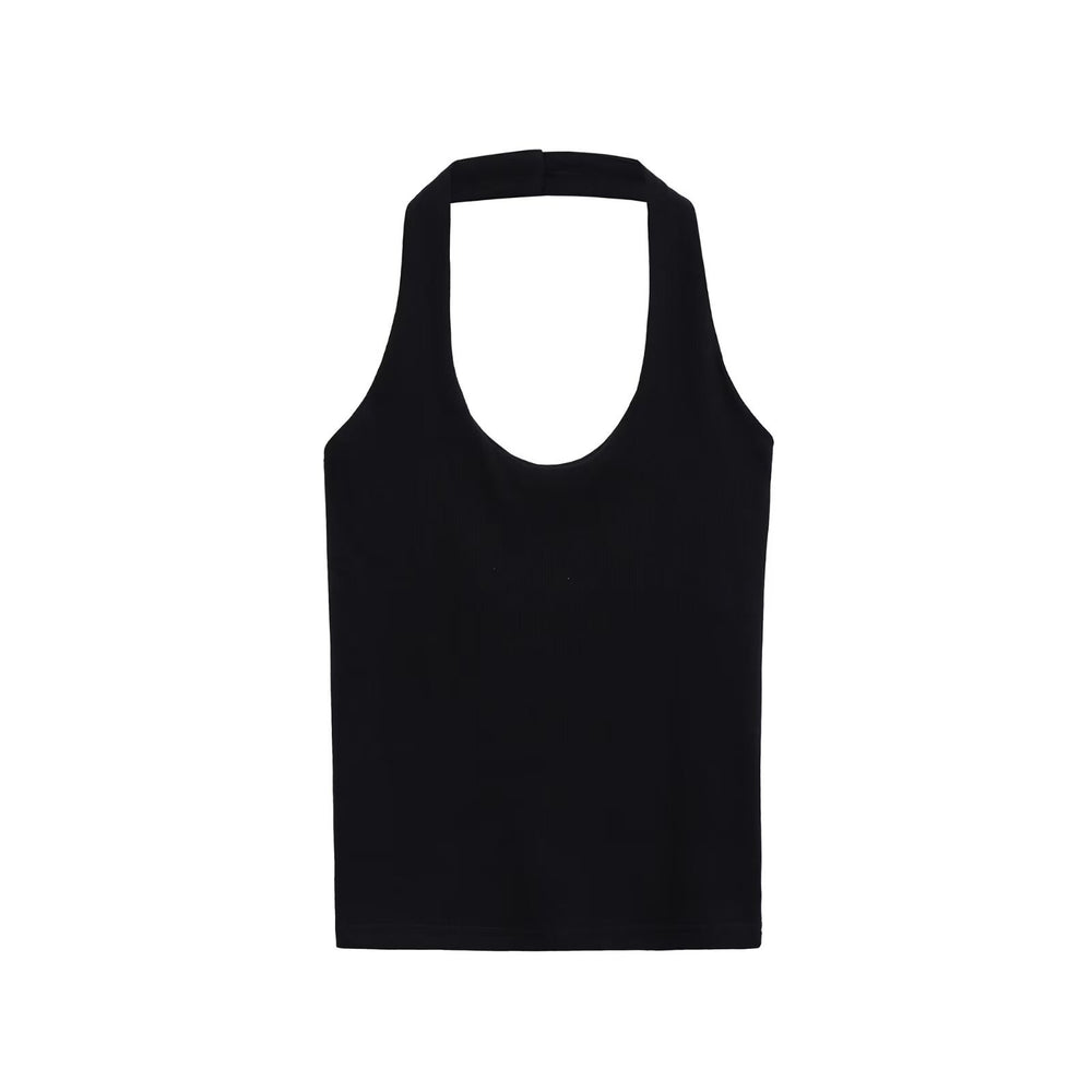 Cassiane Luxe Double Layer Halterneck Top