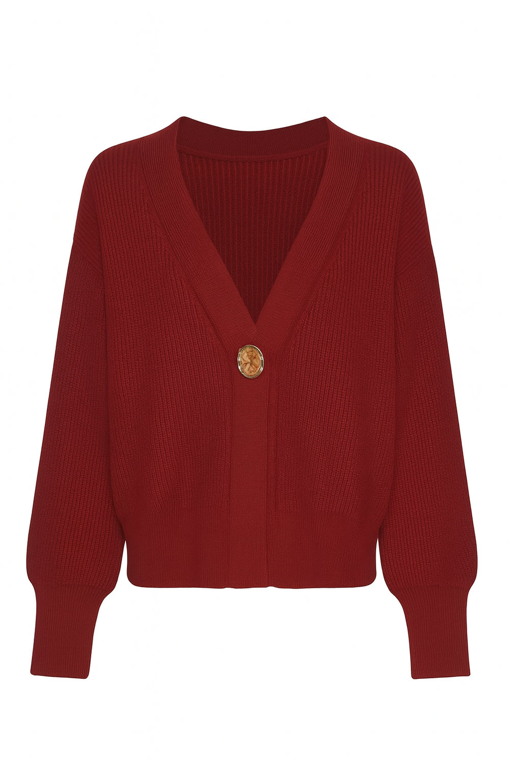 Noelle Luxe V-neck Knitted Button Cardigan