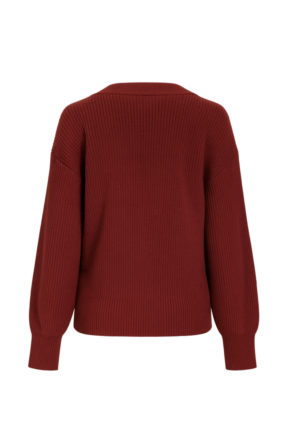 Red sweater on a light gray background