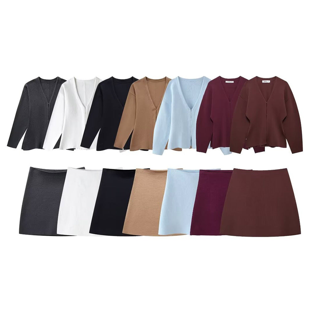 Juniper Knitted Cardigan and Skirt Set