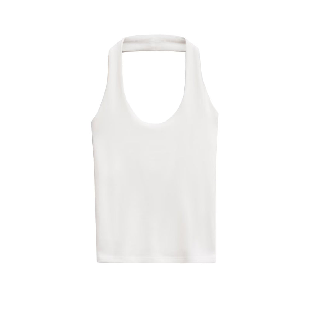 Cassiane Luxe Double Layer Halterneck Top