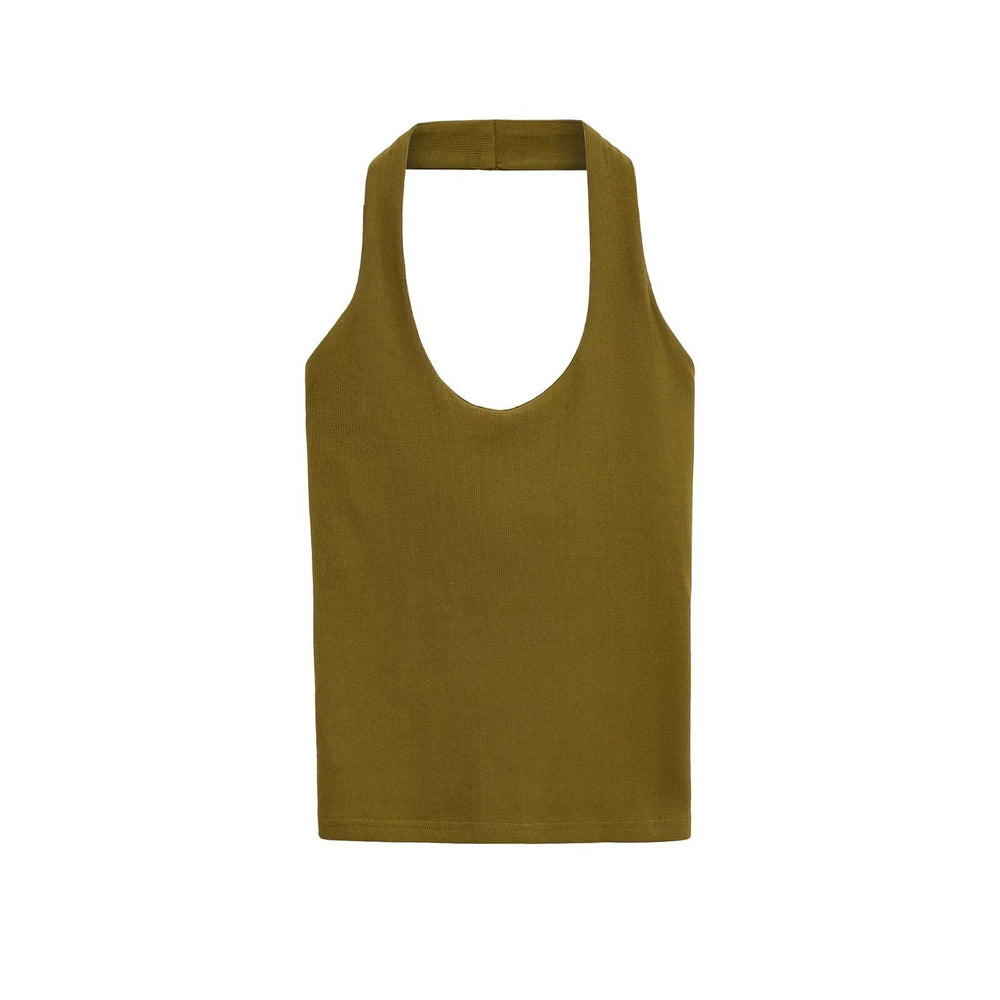 Cassiane Luxe Double Layer Halterneck Top
