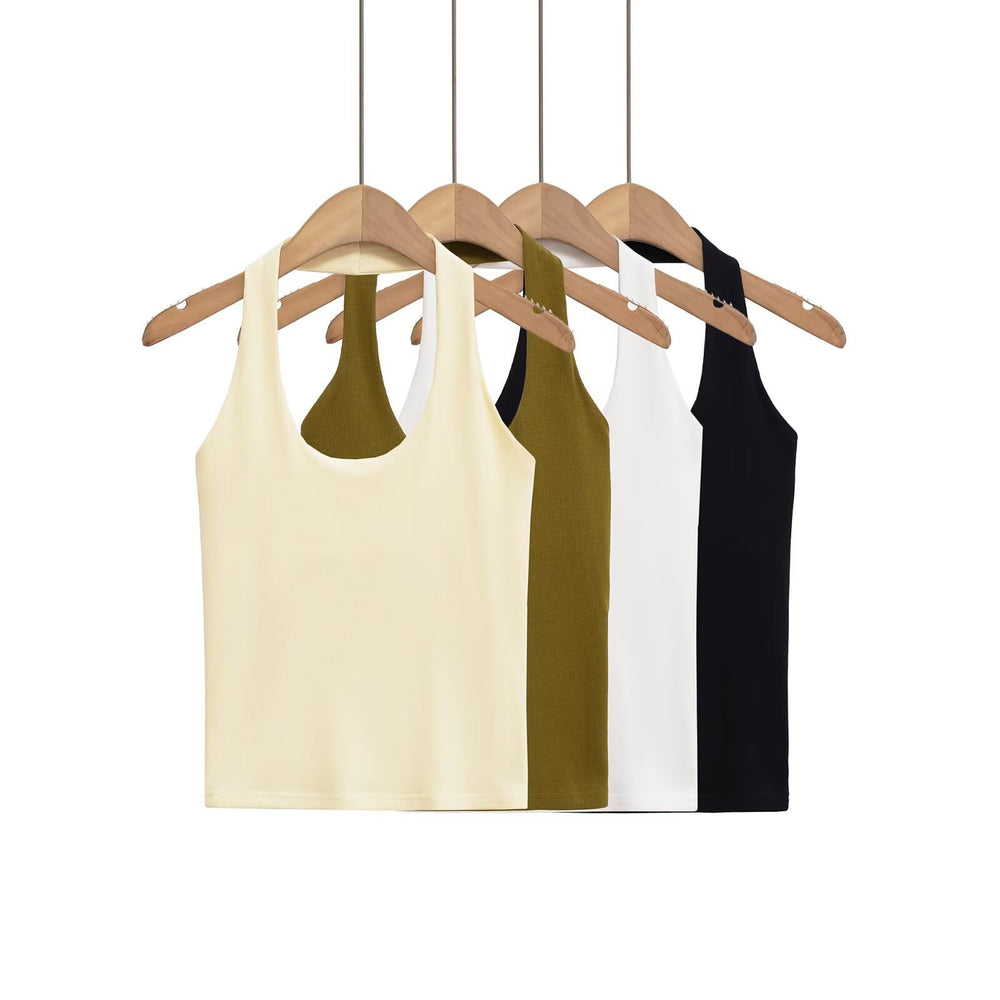 Cassiane Luxe Double Layer Halterneck Top