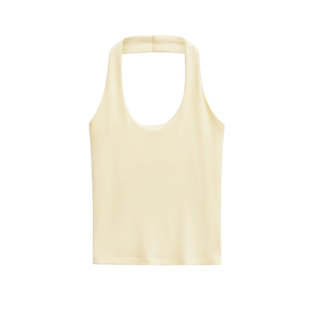 Cassiane Luxe Double Layer Halterneck Top