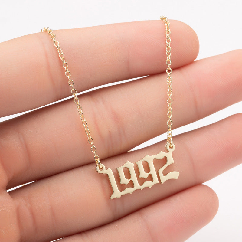 90's Baby Chain Gold Necklace Year 1992
