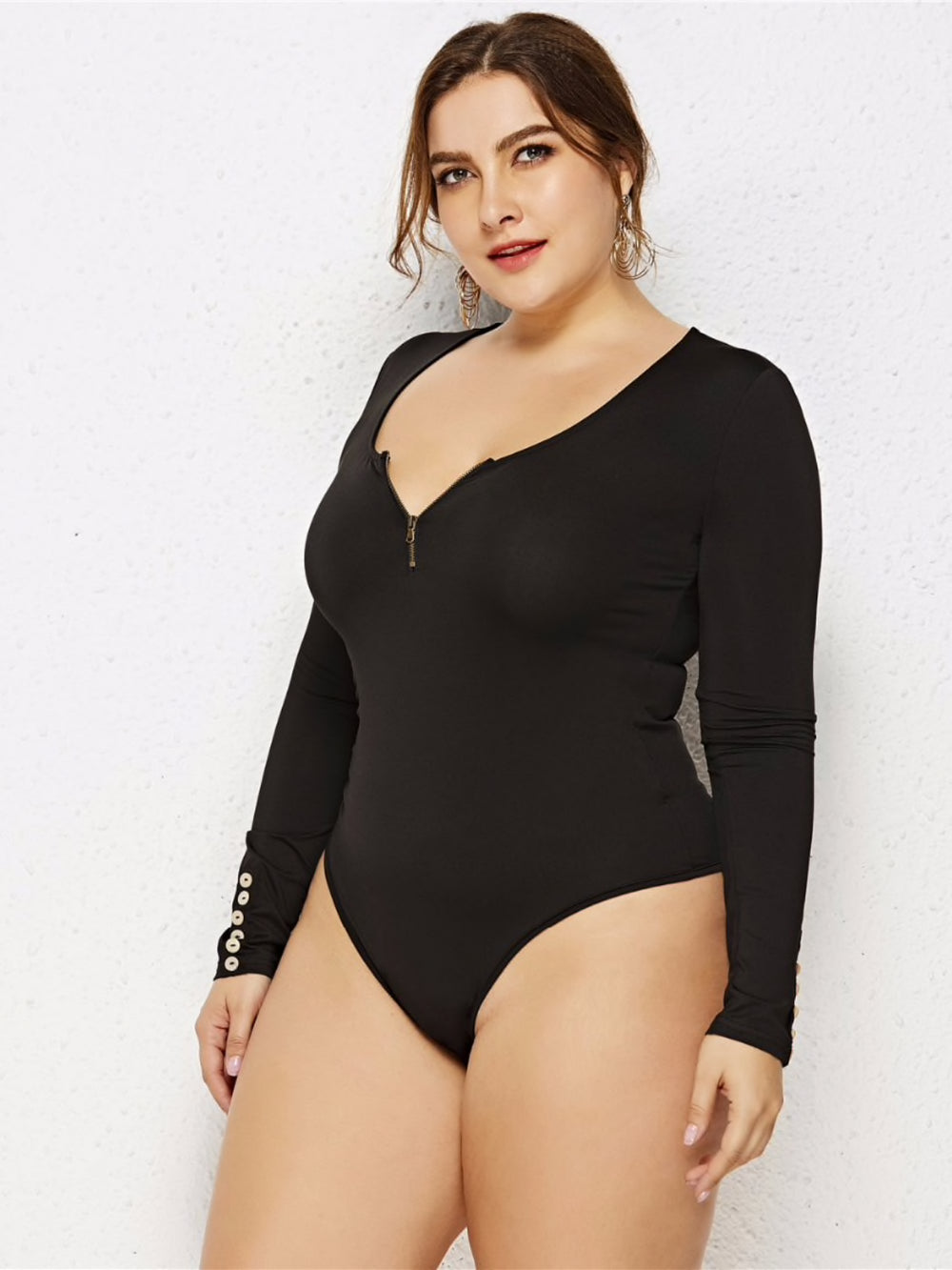 Faye Plus Size Long Sleeve Bodysuit